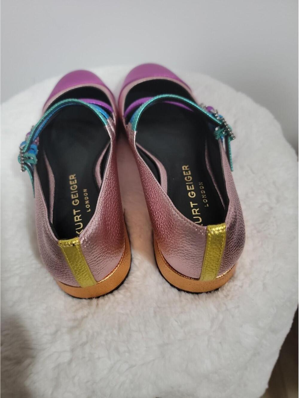 KURT GEIGER LONDON Pierra Mary Jane Flats Size 37/US 6.5 Upper Leather NEW - Picture 10 of 12